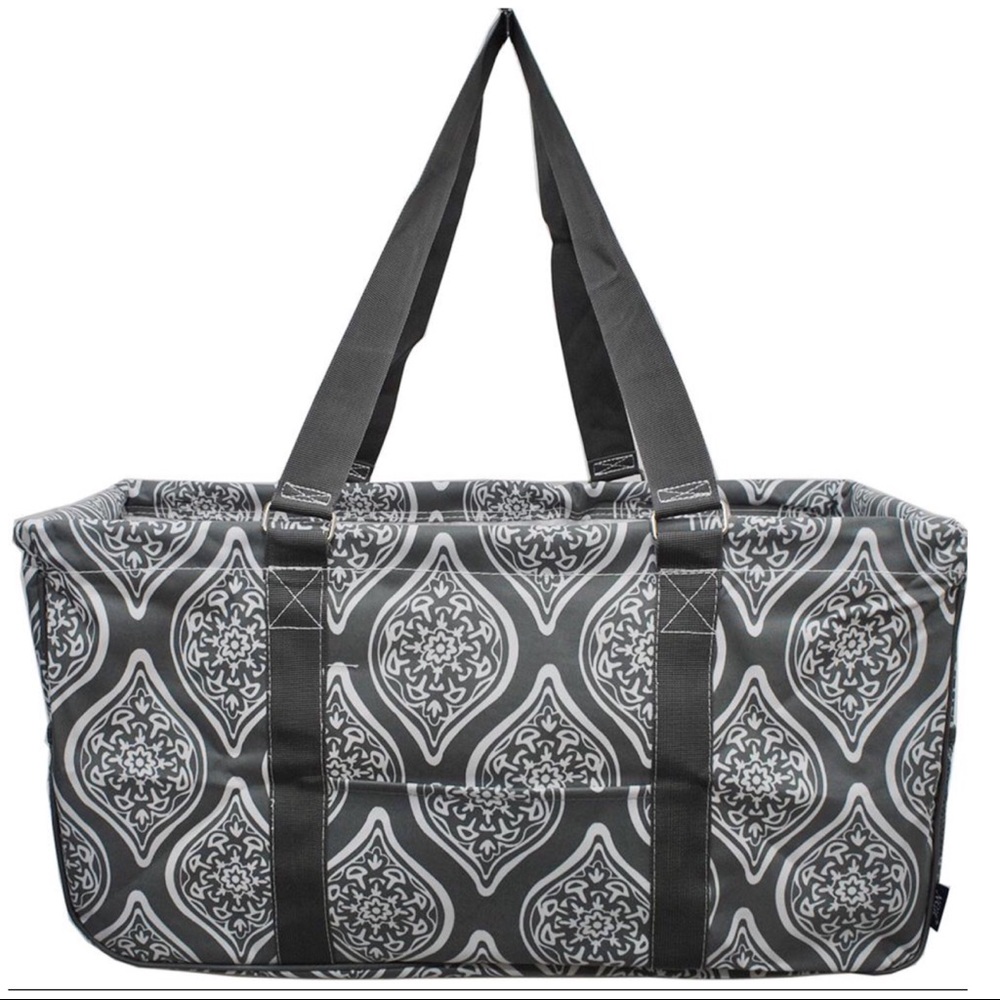 Large Utility Front Pocket Tote Bag Mail Gray - Picture 7 of 8